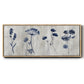 Indigo Row - Floater Framed Canvas Print