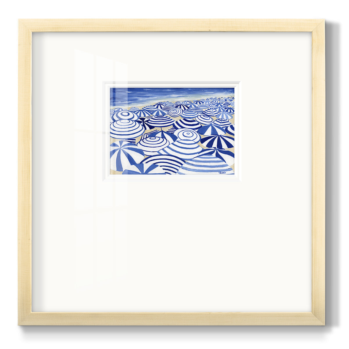 Candy Bowl Prussian Blue - Double Matboard Framed Print