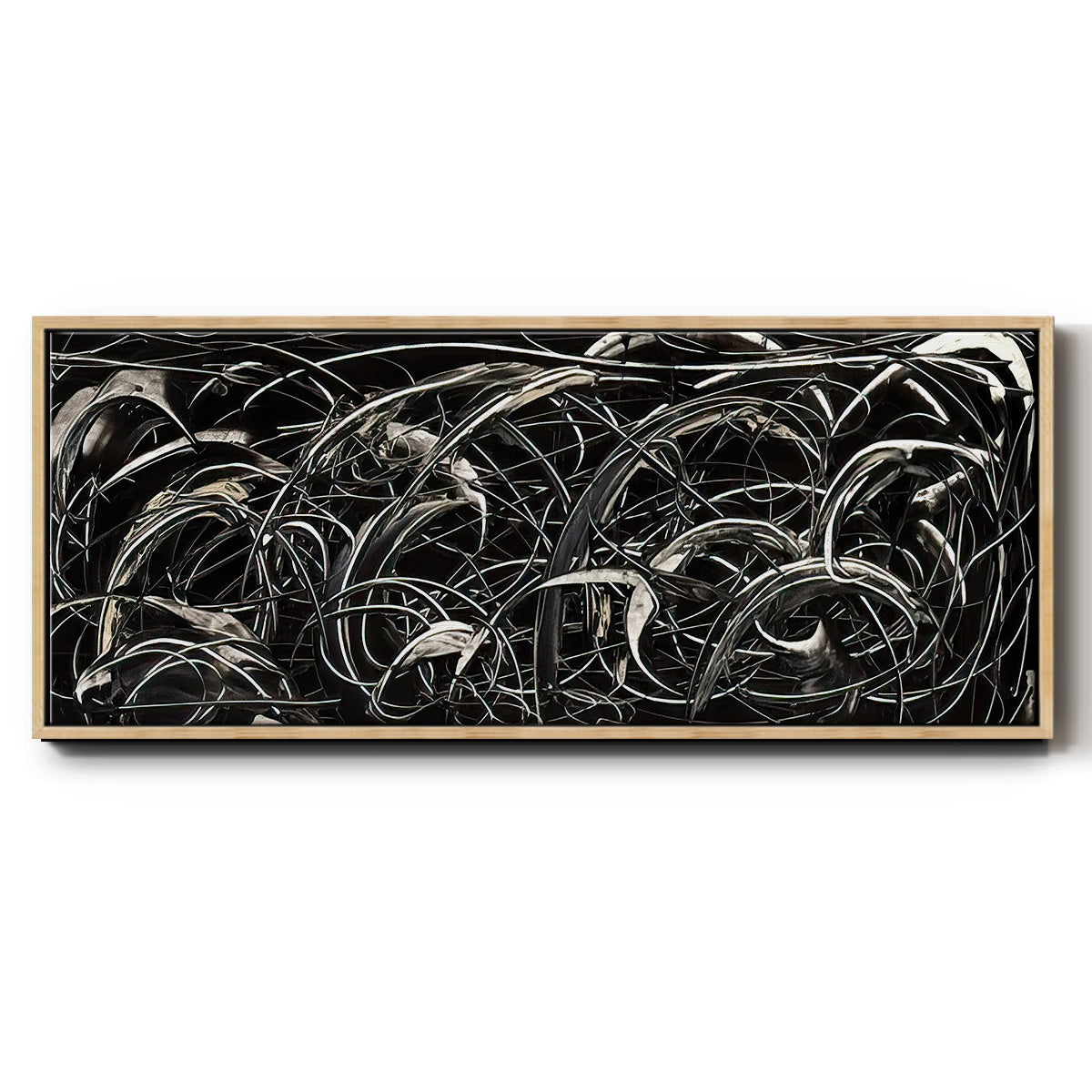 Linear Movement I - Floater Framed Canvas Print