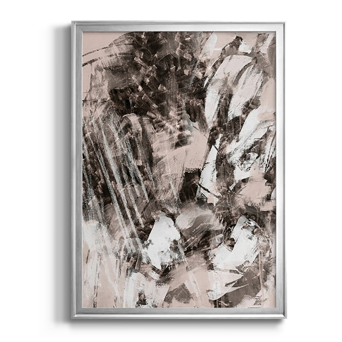 Blush Blackboard I - Modern Framed Canvas Print