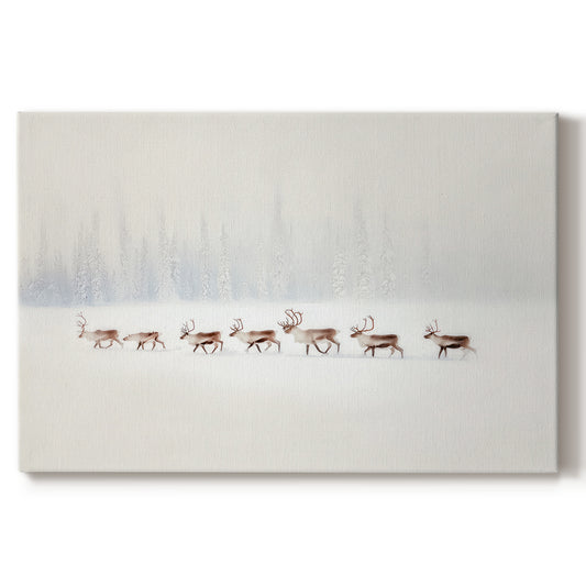 Silver Yule Lullaby - Canvas Art Print