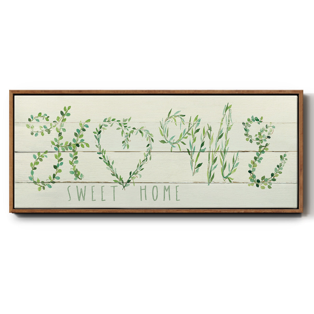 Shiplap Vines Home - Floater Framed Canvas Print