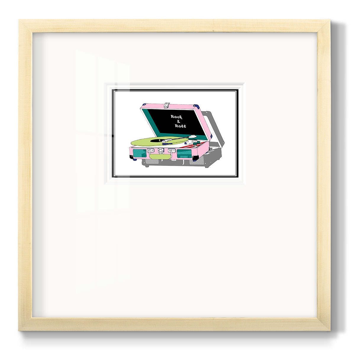 Record Shop I - Double Matboard Framed Print