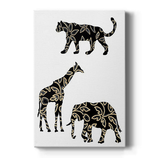 Ornamental Safari Animals III Premium Gallery Wrapped Canvas - Ready to Hang