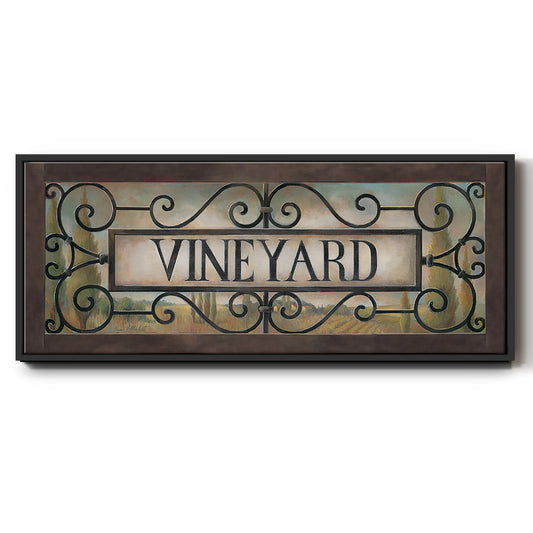 Vineyard - Floater Framed Canvas Print