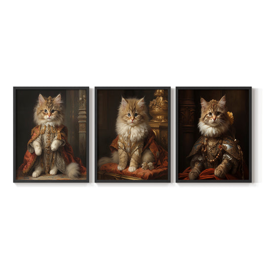 Royal Animals Series LIII - Restickable Framed Art Set