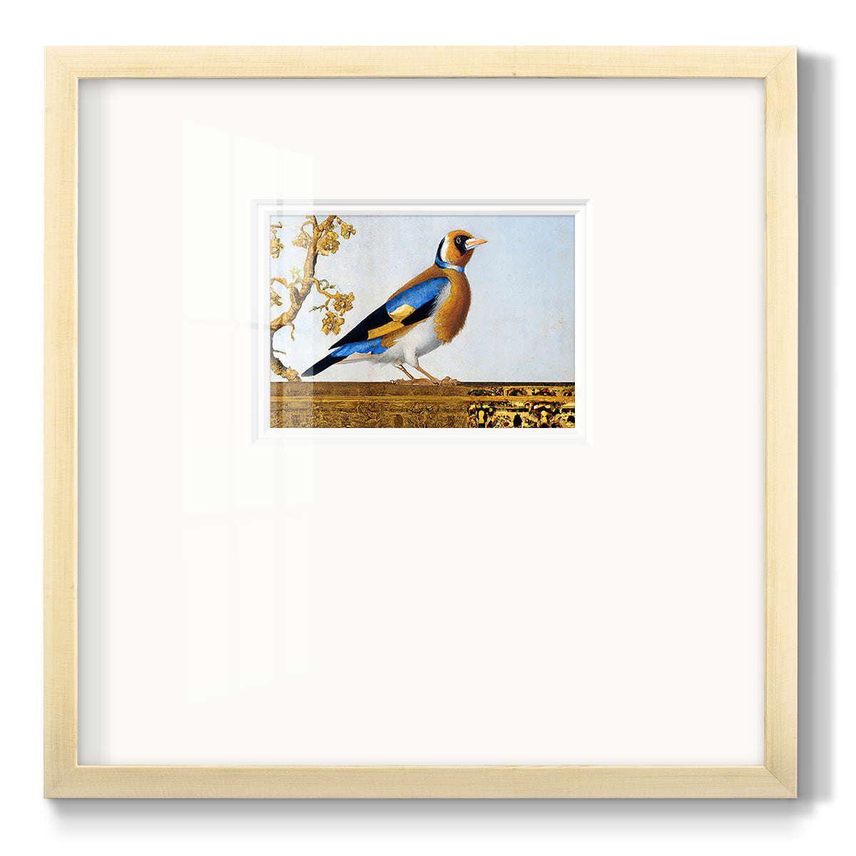 Golden Finch - Double Matboard Framed Print