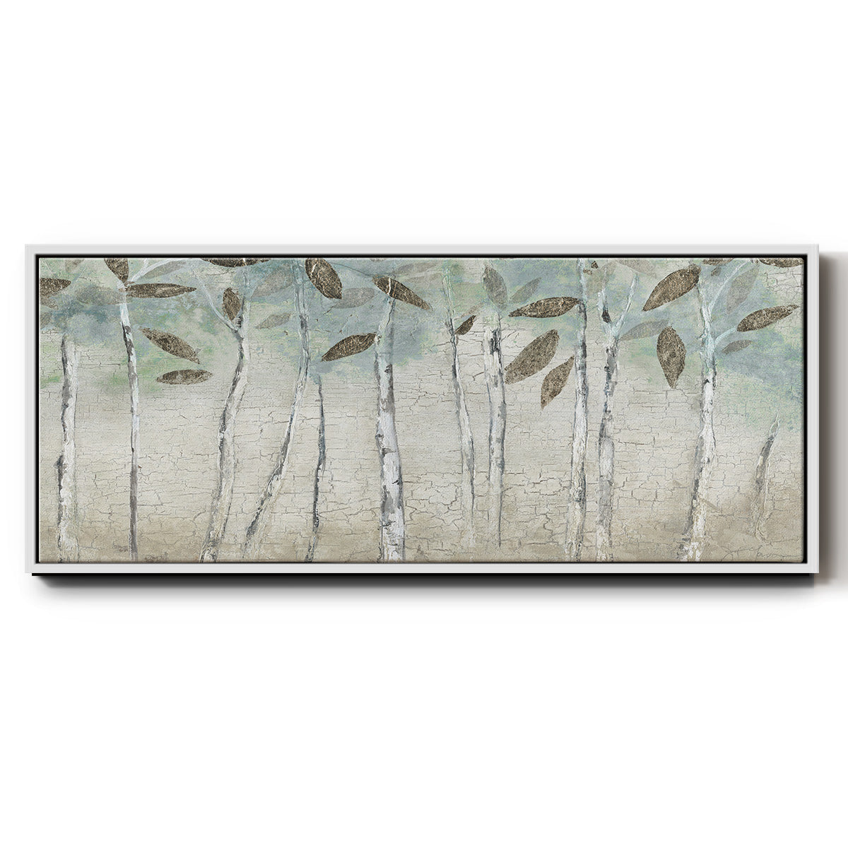 Rain Soft Woods - Floater Framed Canvas Print