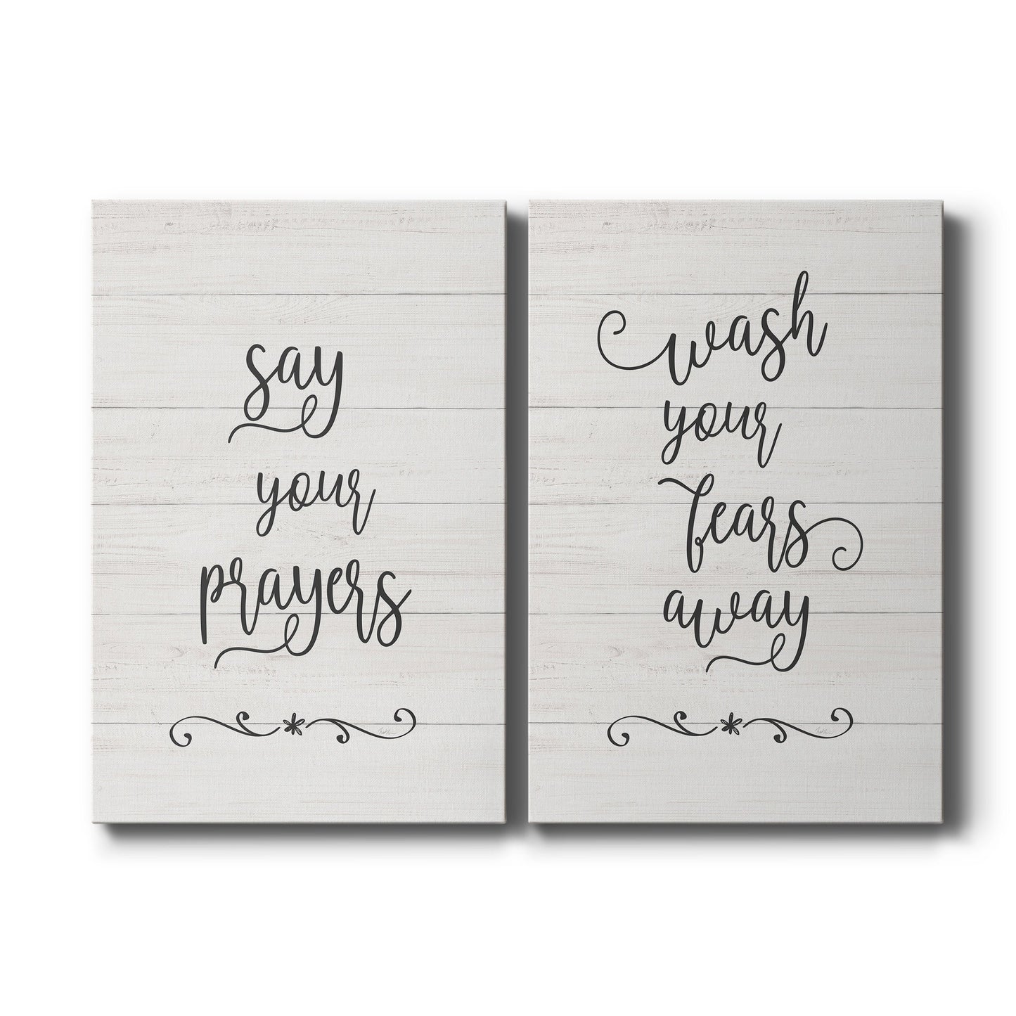 Say Your Prayers Premium Gallery Wrapped Canvas - Ready to Hang - Set of 2 - 8 x 12 Each