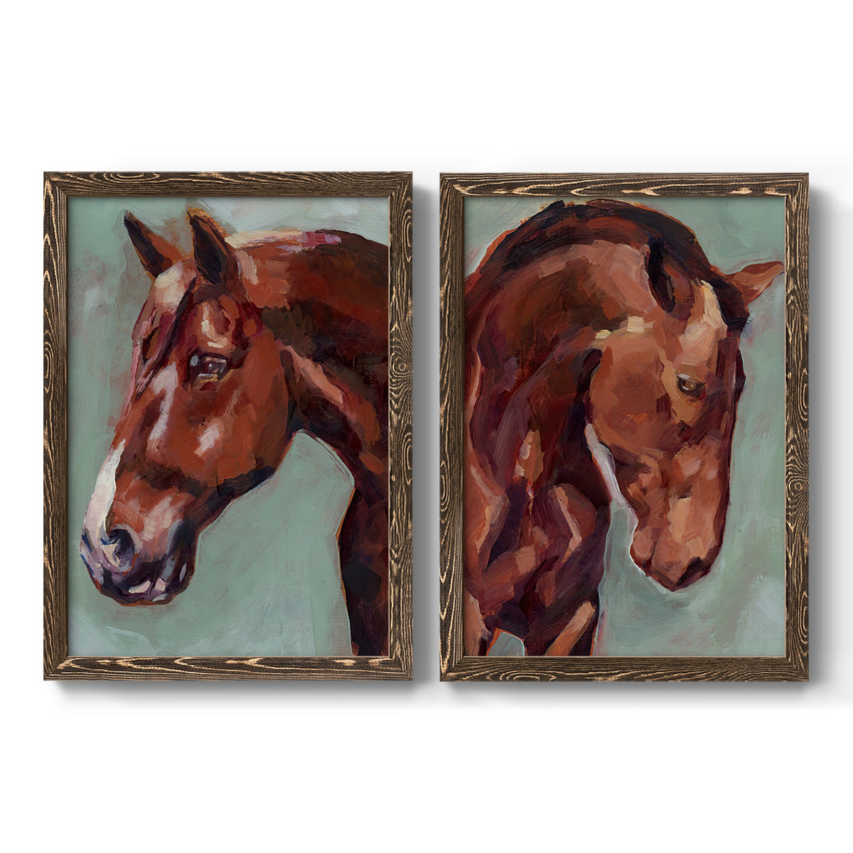 Paint by Number Horse I - Premium Framed Canvas 2 Piece Set - Ready to Hang