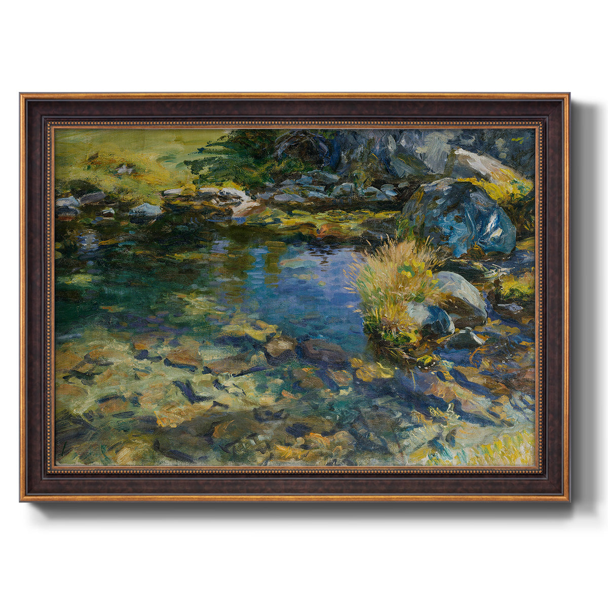 Alpine Pool - Ornate Framed Canvas Print