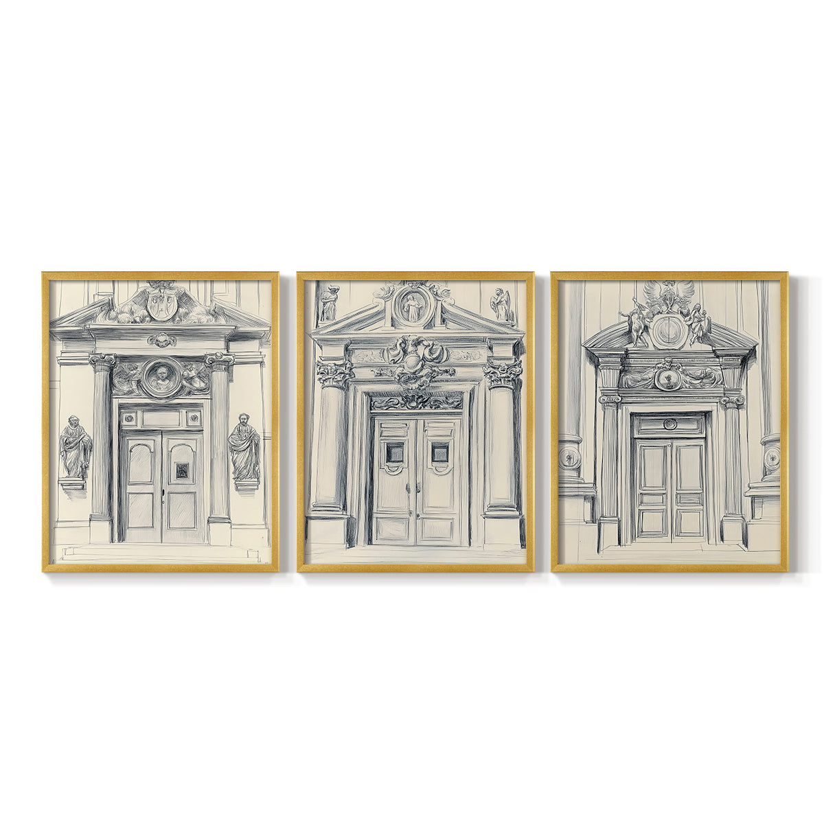 Landscape Study Series V - Restickable Framed Art Set