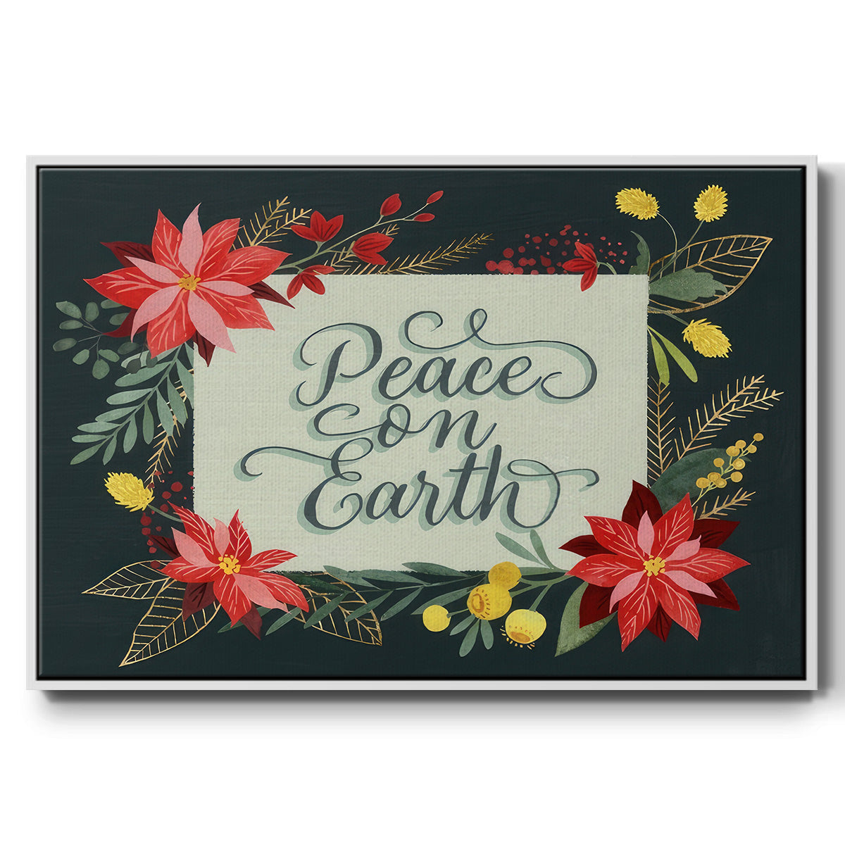 Bright Christmas Night II - Floater Framed Canvas Print