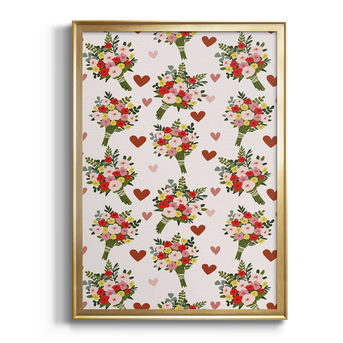 Darling Valentine Collection E - Modern Framed Canvas Print