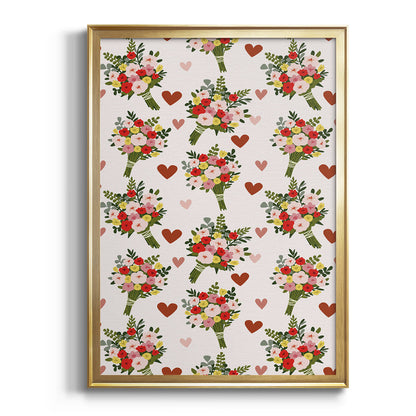 Darling Valentine Collection E - Modern Framed Canvas Print