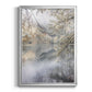 Misty Lake - Modern Framed Canvas Print