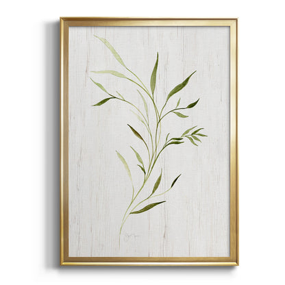 Windblown Leaves II - Modern Framed Canvas Print