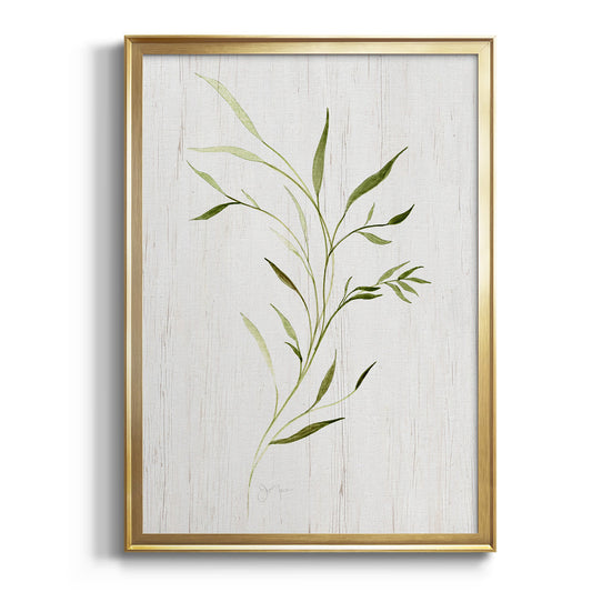 Windblown Leaves II - Modern Framed Canvas Print