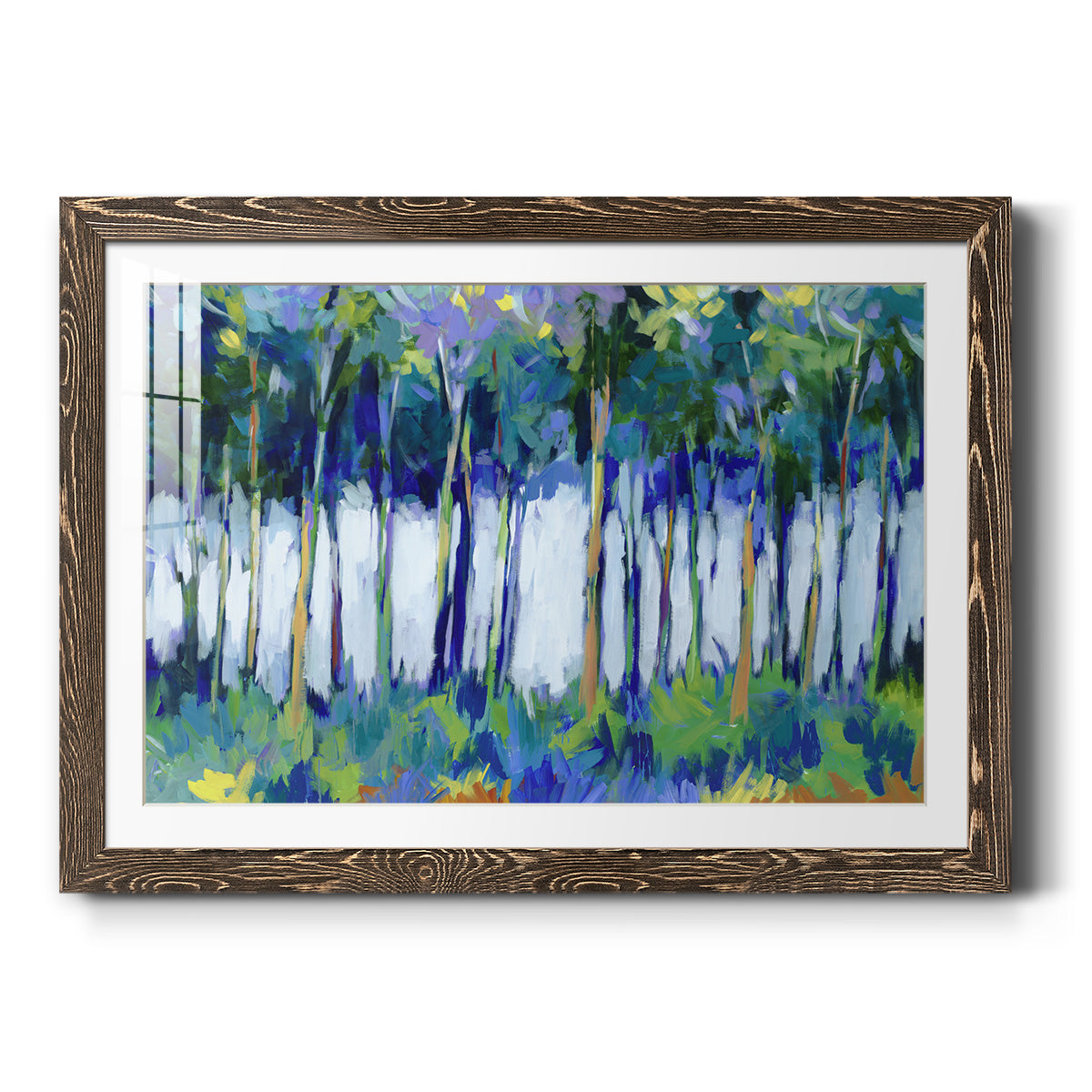Light Through the Trees - Barnwood Framed Art Print