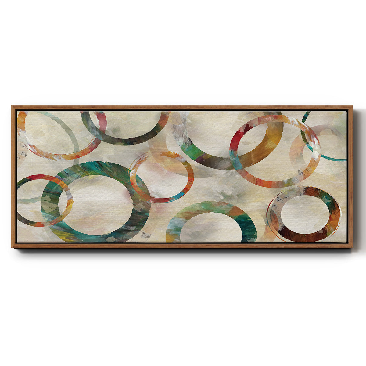 Rings Galore - Floater Framed Canvas Print