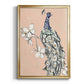 Peacock in Gold III - Modern Framed Canvas Print
