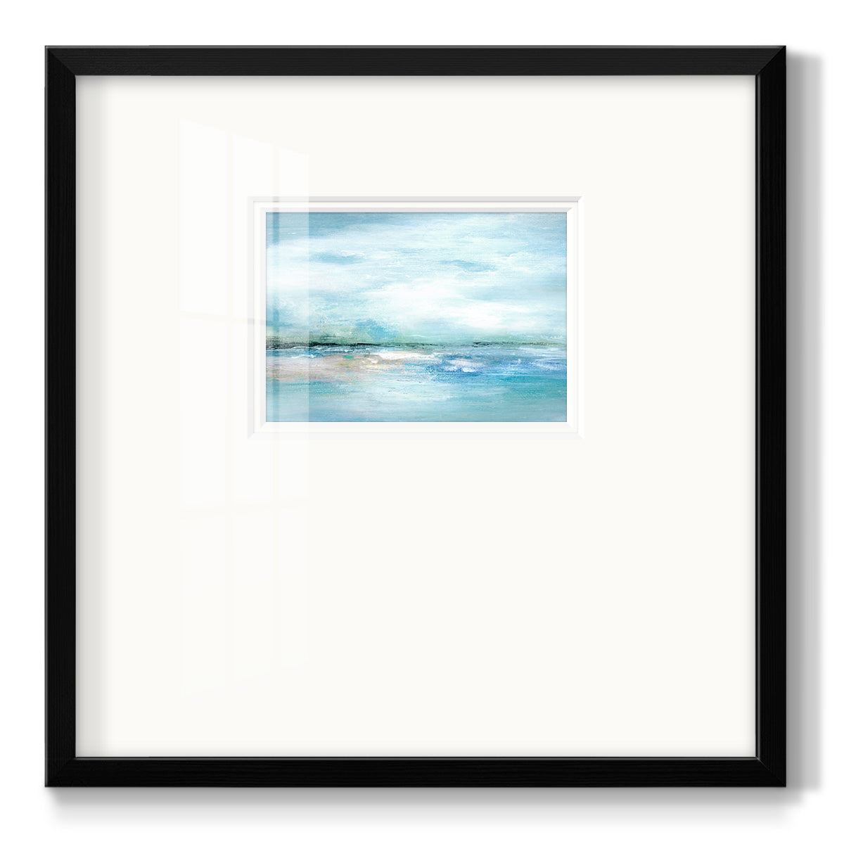 Silhouette Sunset - Double Matboard Framed Print