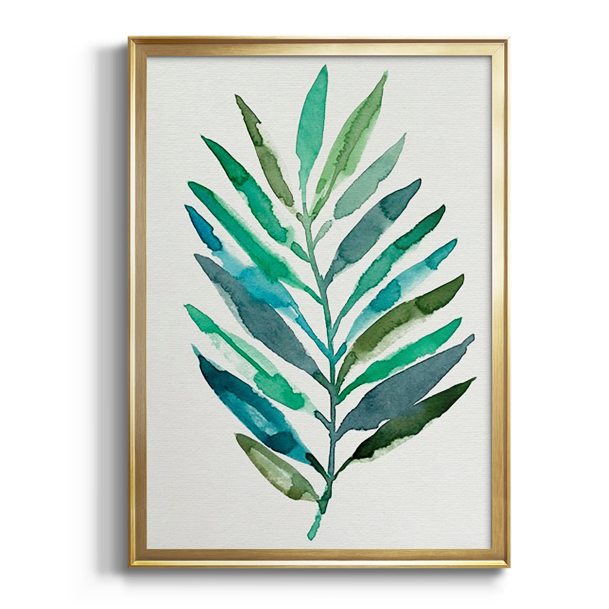 Palm Frond Flow IV - Modern Framed Canvas Print