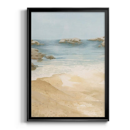 Tranquil Beach I - Modern Framed Canvas Print