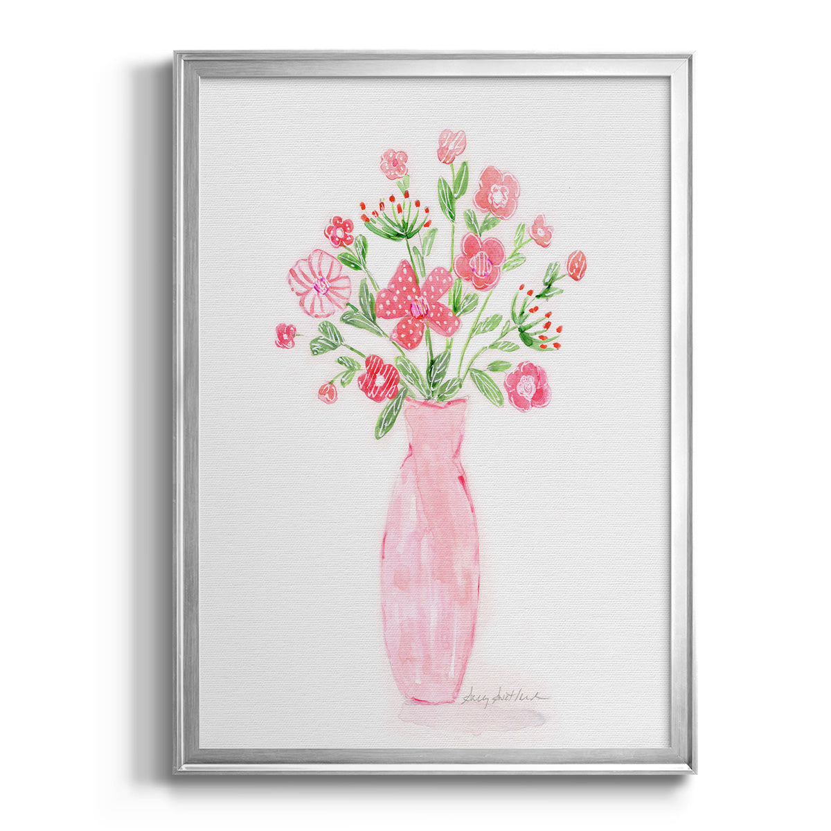 Boho Pinwheel Bouquet I - Modern Framed Canvas Print