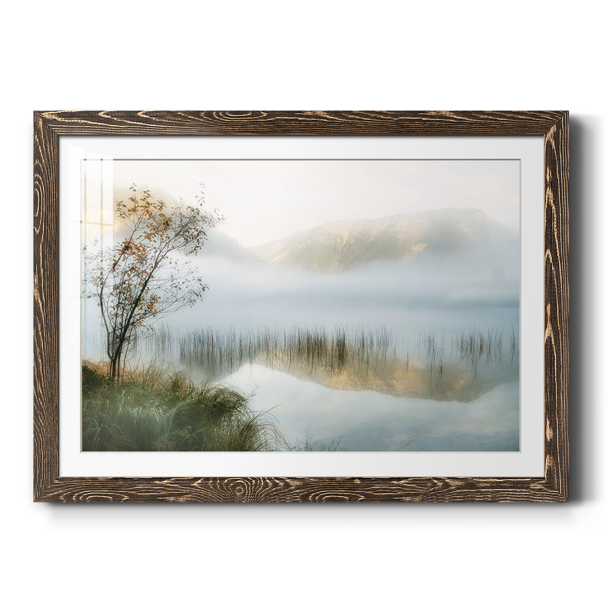 Golden Mirror of October - Barnwood Framed Art Print