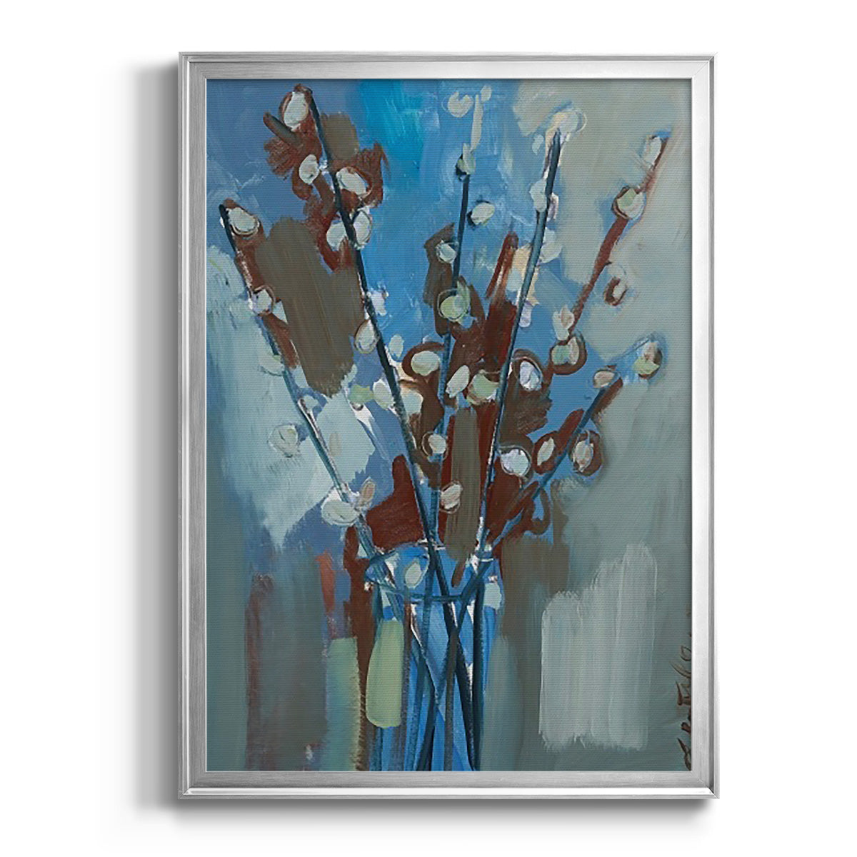 Winter Willow I - Modern Framed Canvas Print