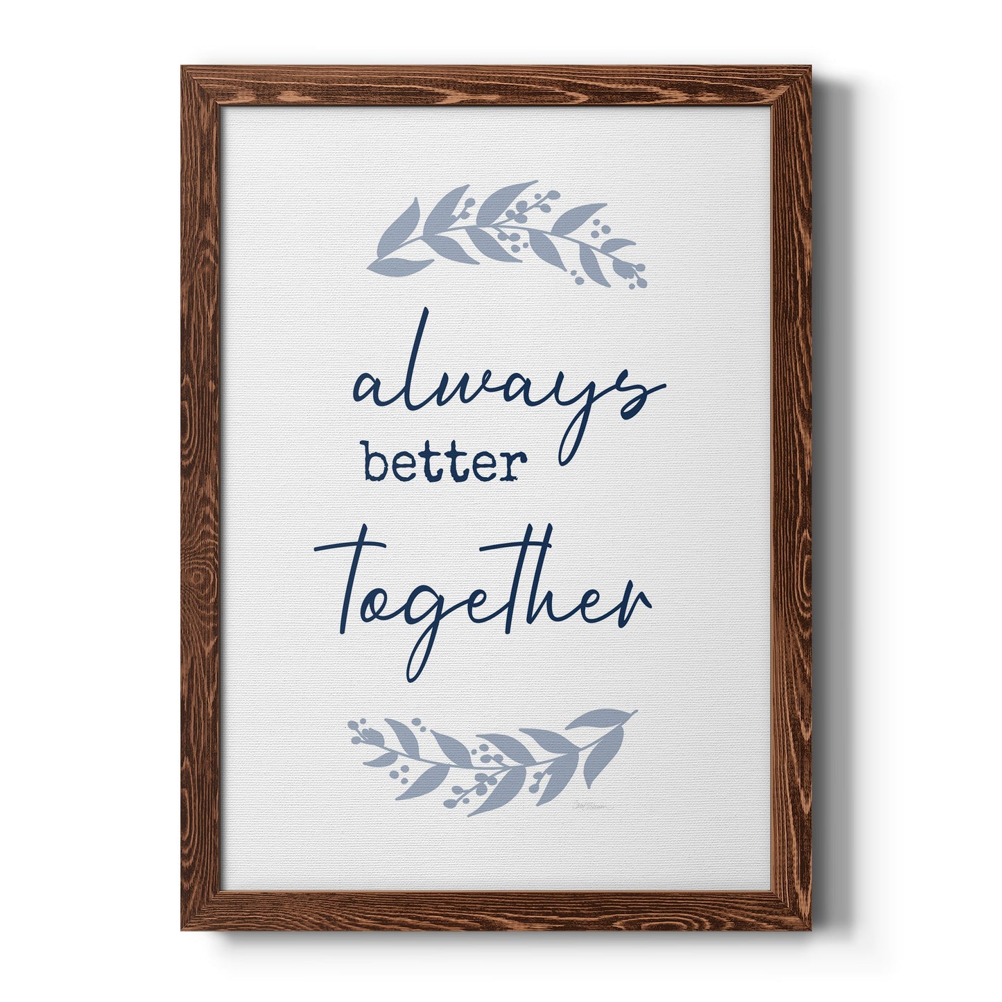 Always Together - Barnwood Framed Canvas Print