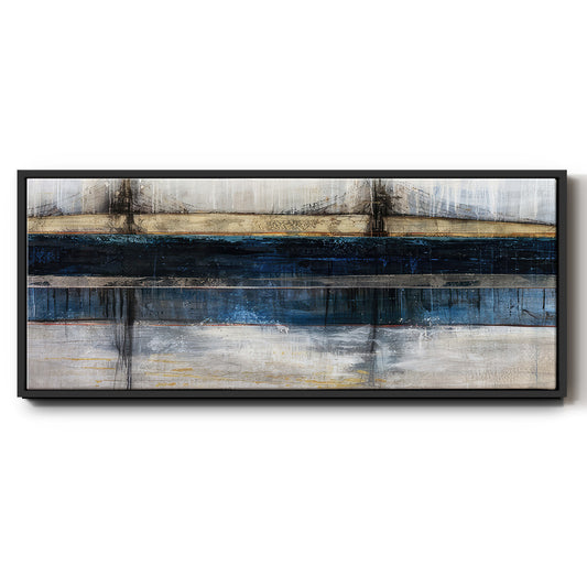 City Blue - Floater Framed Canvas Print