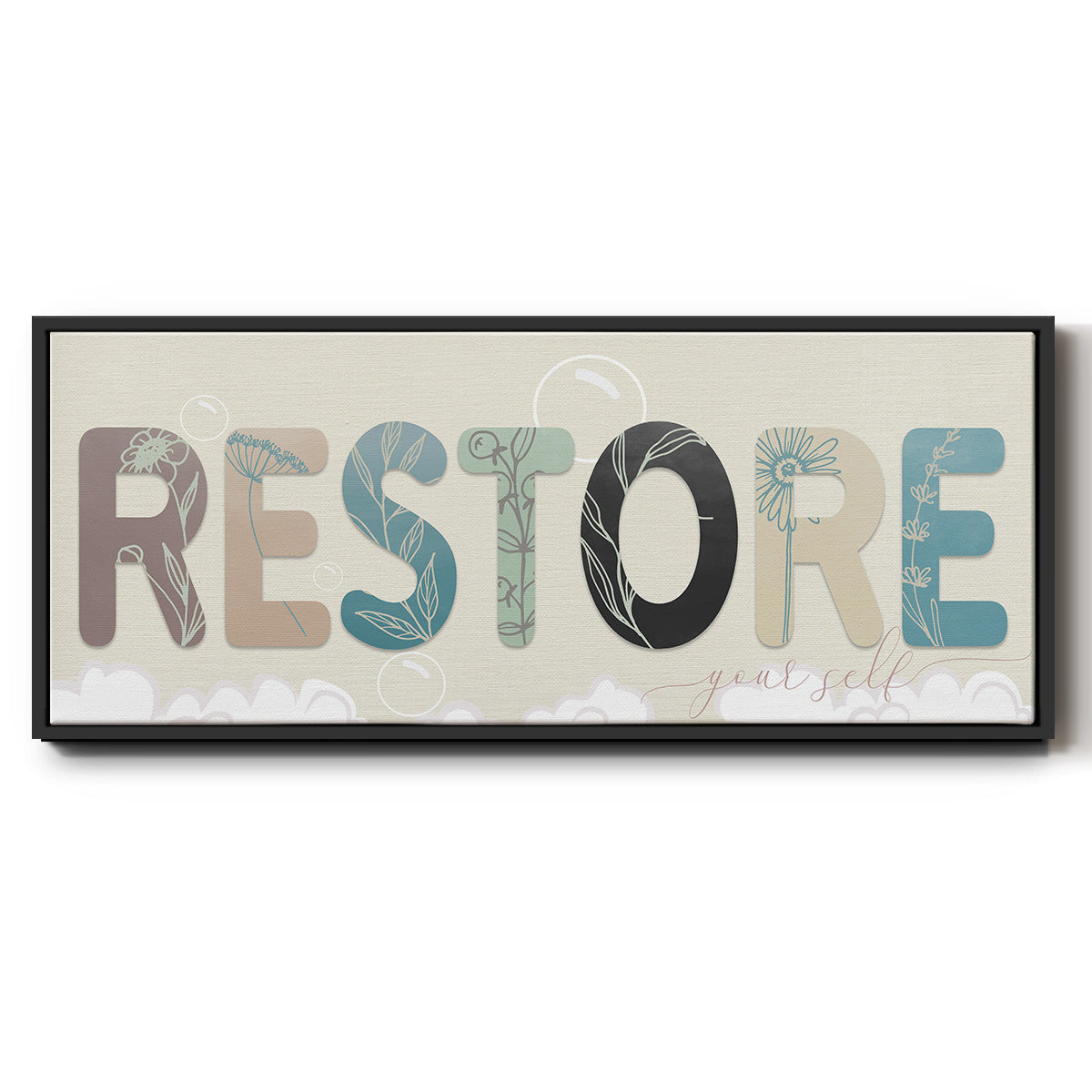 Restore Your Self - Floater Framed Canvas Print