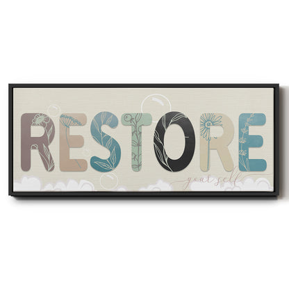 Restore Your Self - Floater Framed Canvas Print
