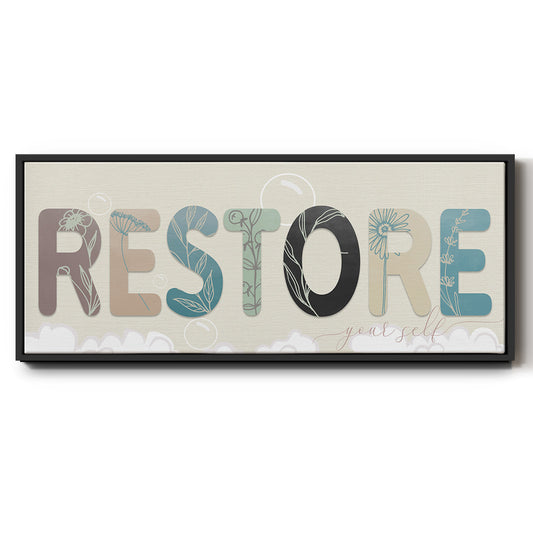 Restore Your Self - Floater Framed Canvas Print