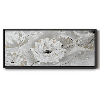 Silver Sun Garden - Floater Framed Canvas Print