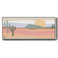 Cactus Plateau I - Floater Framed Canvas Print