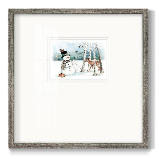 Snow Friends Premium Framed Print Double Matboard