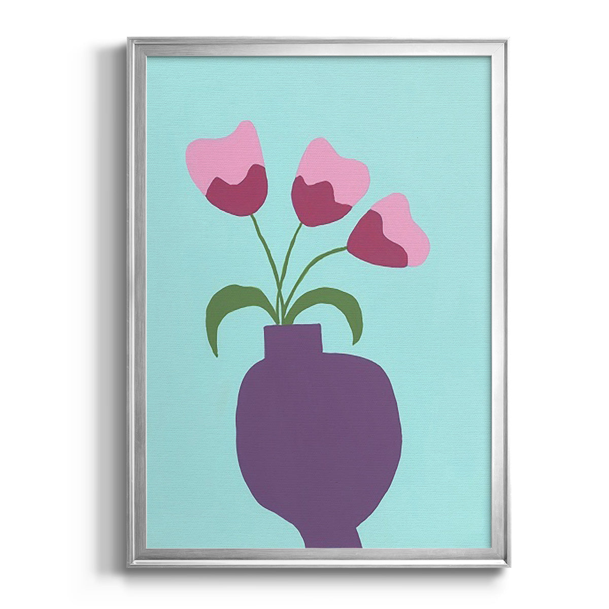 Modern Blooms I - Modern Framed Canvas Print