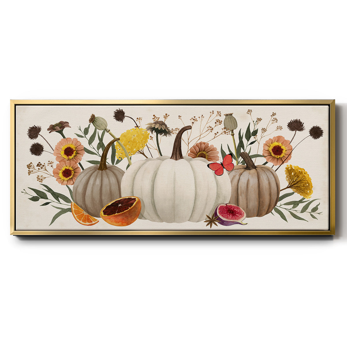 Fall Botanicals - Floater Framed Canvas Print