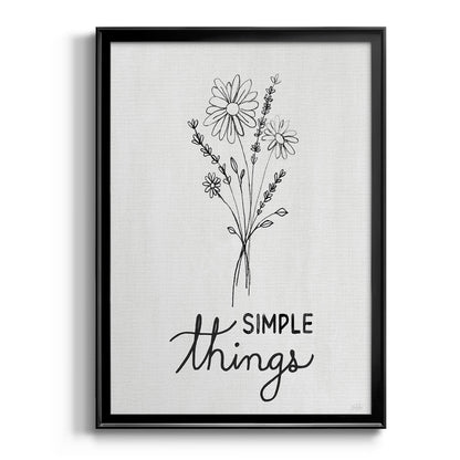 Simple Things Sketch - Modern Framed Canvas Print