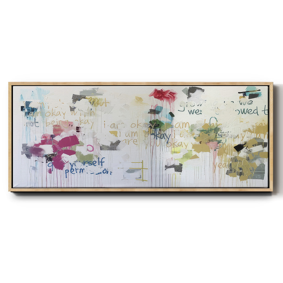 I'm Okay V - Floater Framed Canvas Print