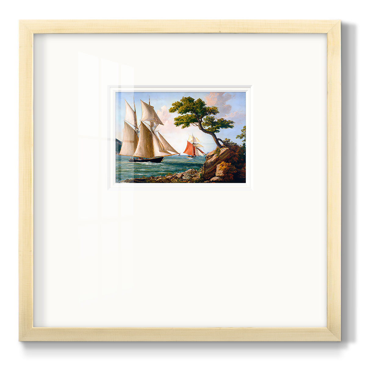 Sailing Premium Framed Print Double Matboard