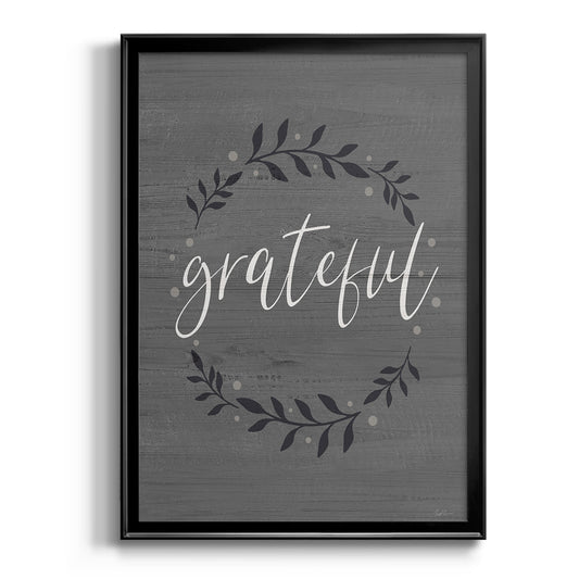 Grateful Wreath - Modern Framed Canvas Print