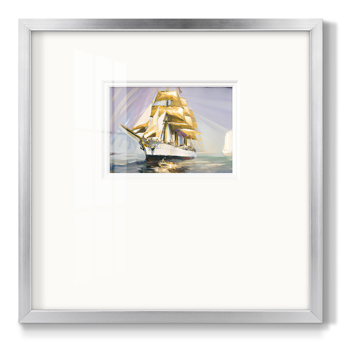 Golden Sail III - Double Matboard Framed Print