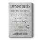 Neutral Laundry Rules Premium Gallery Wrapped Canvas - Ready to Hang