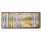 Birch Path I - Floater Framed Canvas Print
