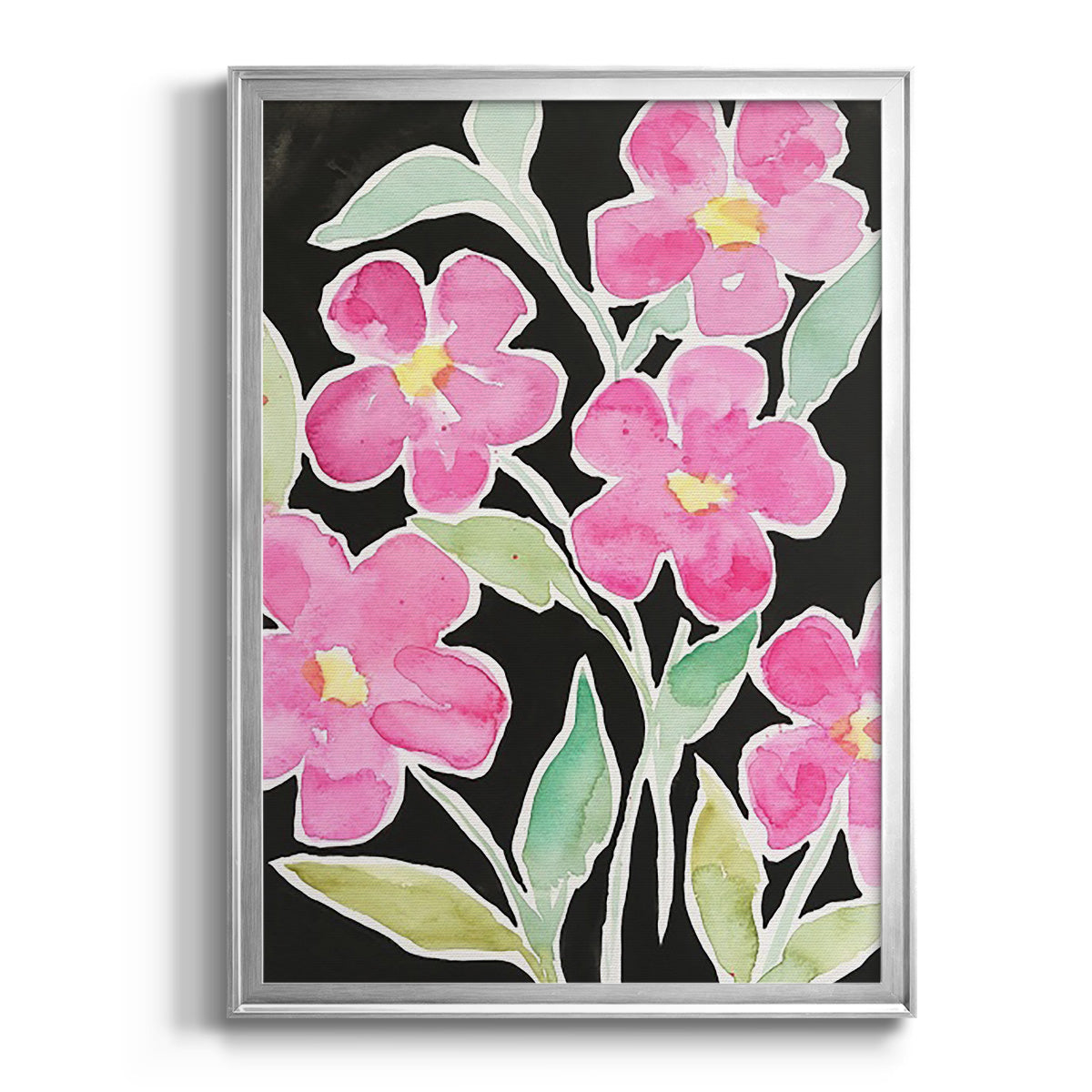 Floral Choir - Modern Framed Canvas Print