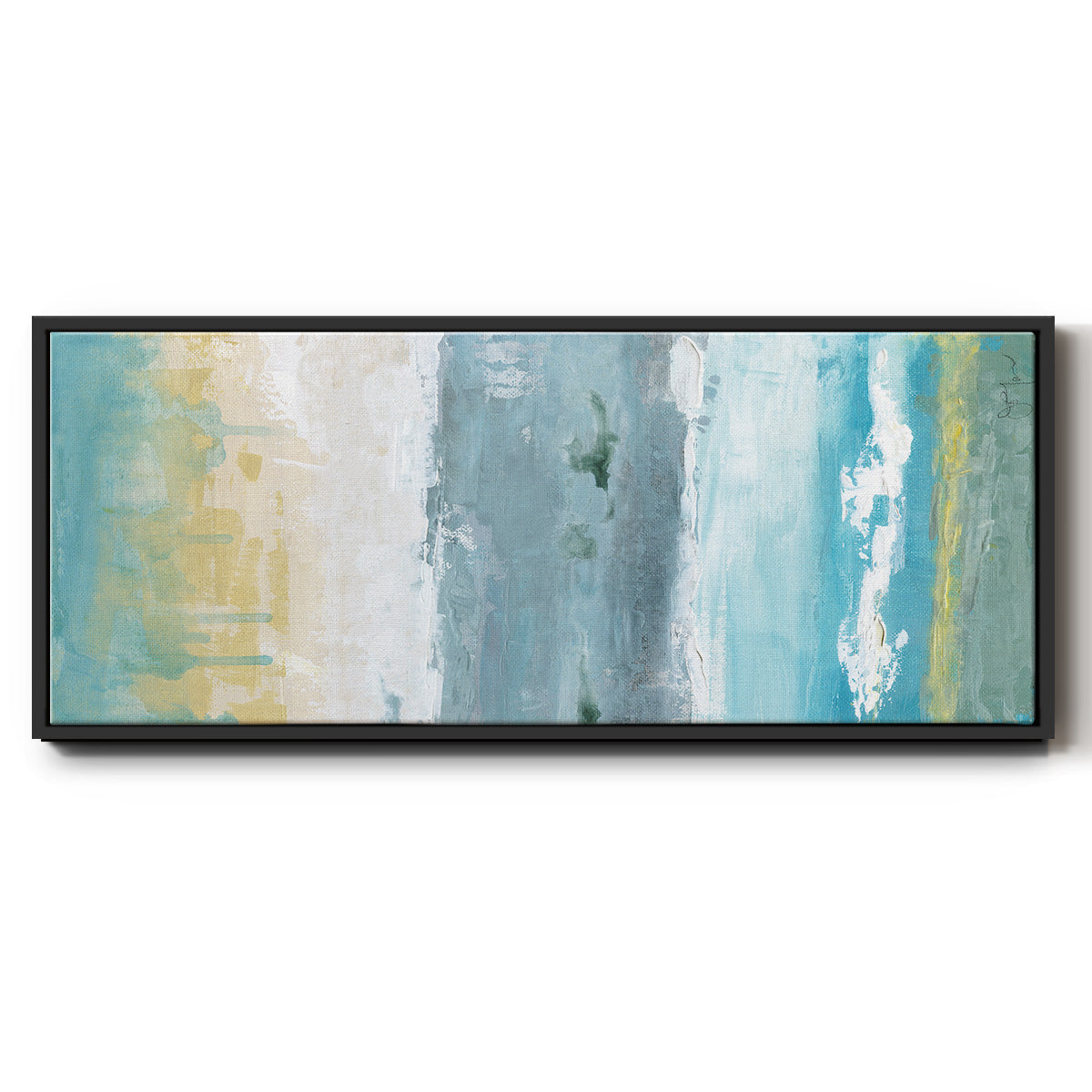 Beach Walk II - Floater Framed Canvas Print